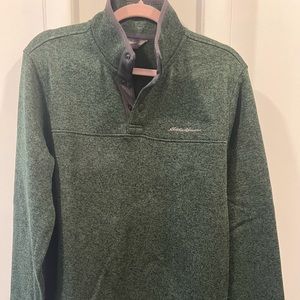 Eddie Bauer Men’s Green Fleece Pullover
